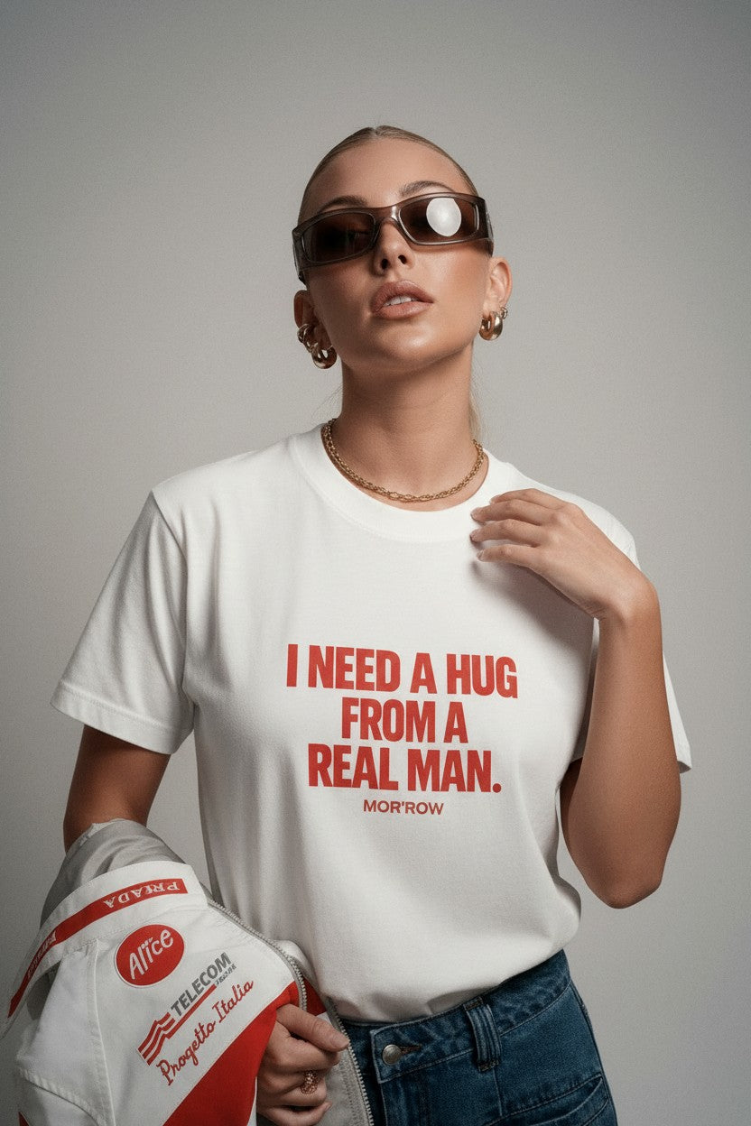 HUG FROM A REAL MAN. - Oversized Shirt